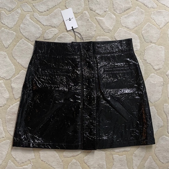 NWT ♠️ 7FAM Leather Skirt - Picture 3 of 8